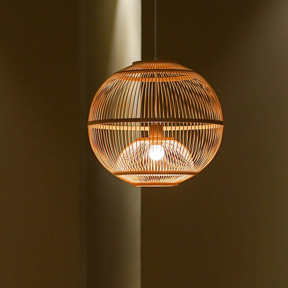 Traditional Bamboo Sphere Pendant