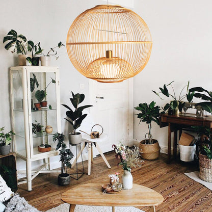 Traditional Bamboo Sphere Pendant