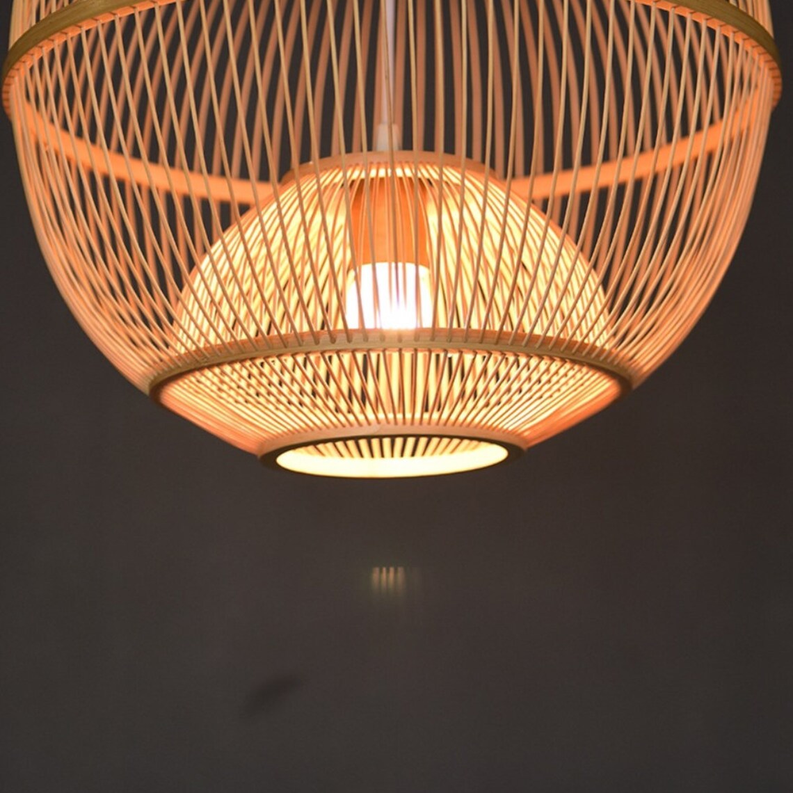Traditional Bamboo Sphere Pendant