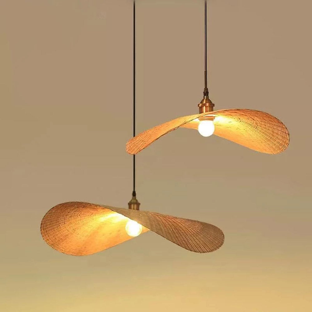 Bamboo Lotus Leaf Pendant Light