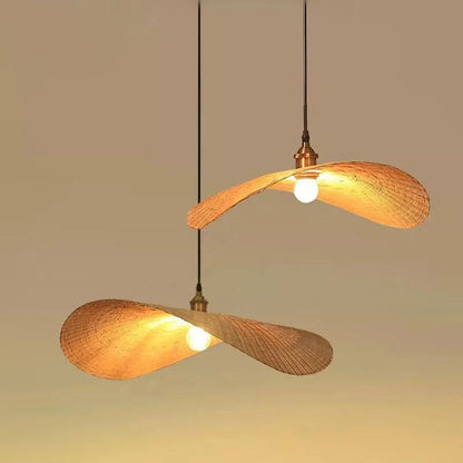 Bamboo Lotus Leaf Pendant Light