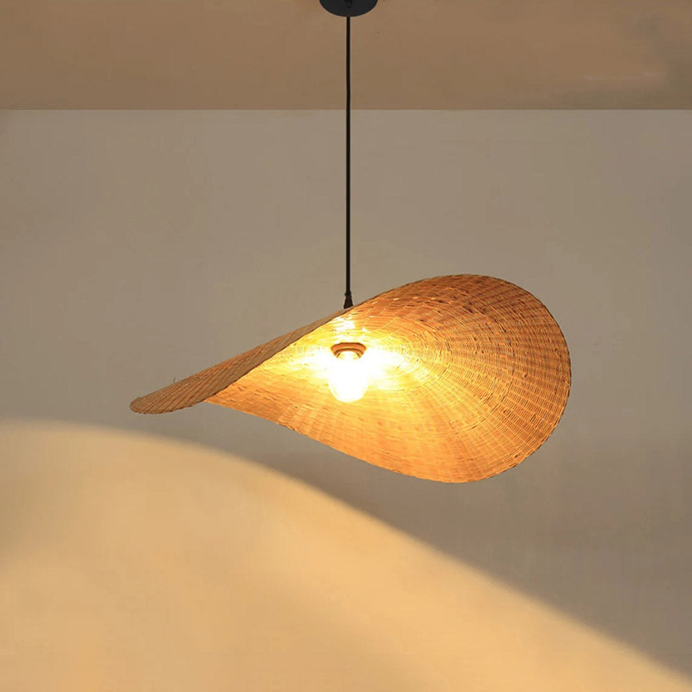 Bamboo Lotus Leaf Pendant Light