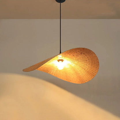 Bamboo Lotus Leaf Pendant Light