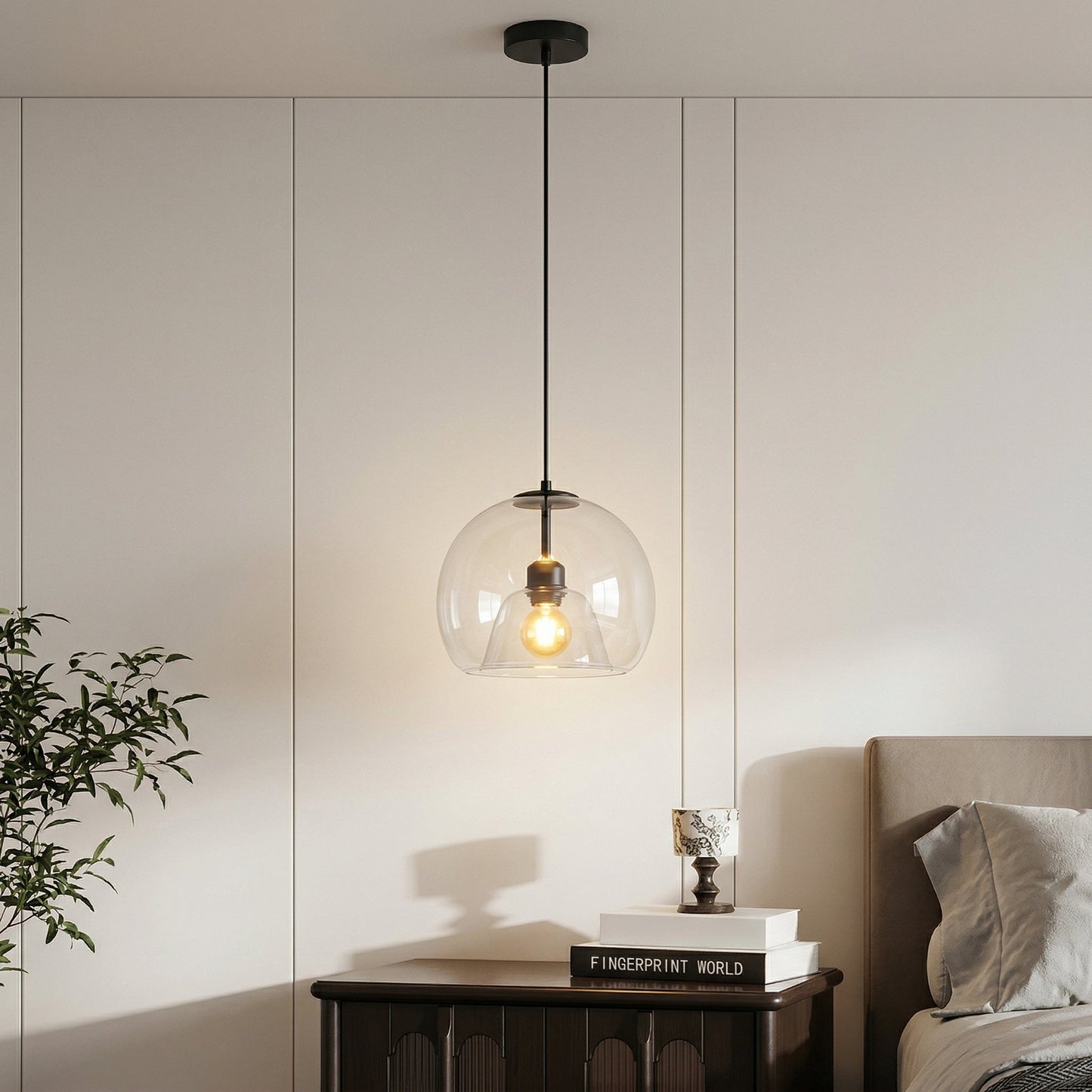 Double-Layer Glass Globe Pendant