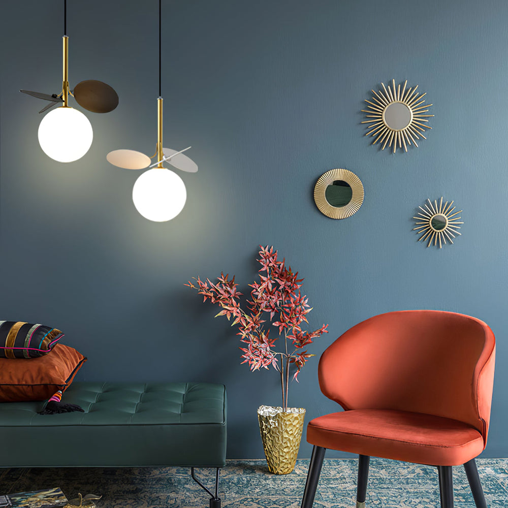 Modern Glass Art Colorful Macaron LED Pendant Light 