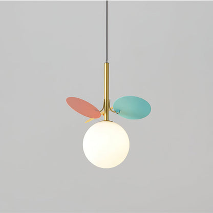 Modern Glass Art Colorful Macaron LED Pendant Light 