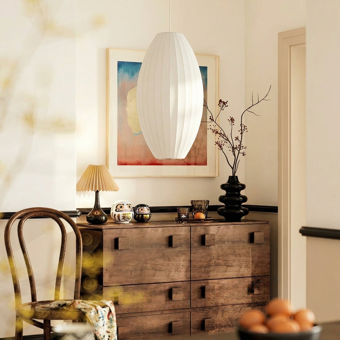 Silk Cocoon Cloud Pendant Light