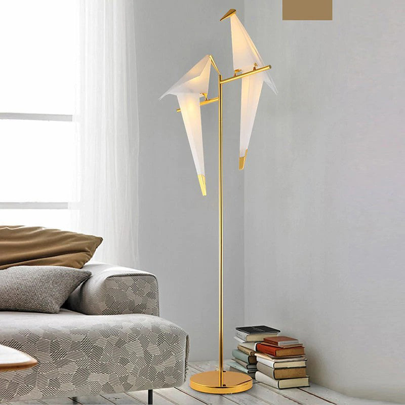 Golden Bird Metal Floor Lamp