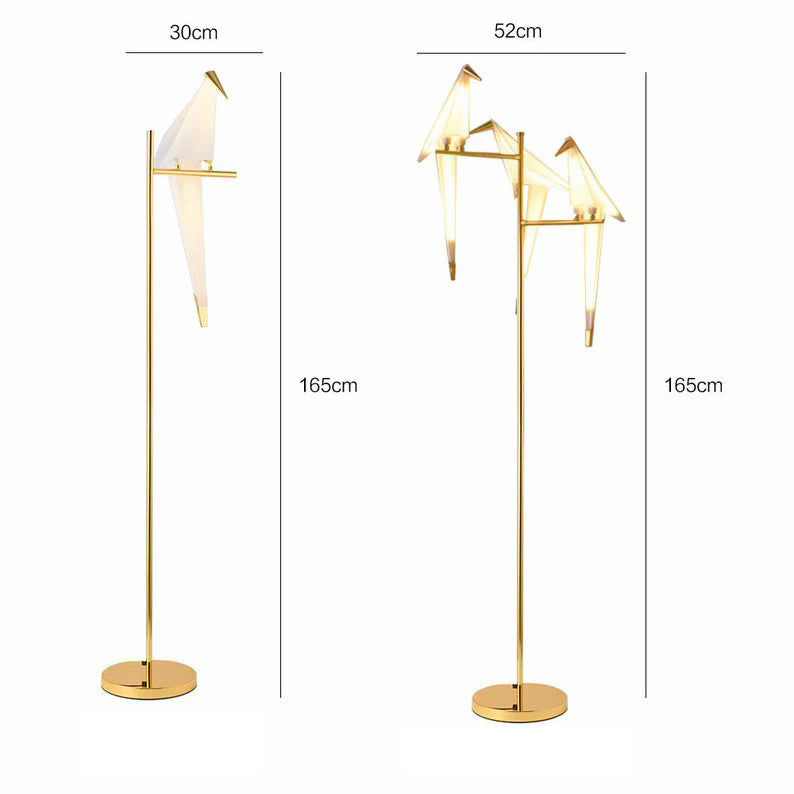 Golden Bird Metal Floor Lamp