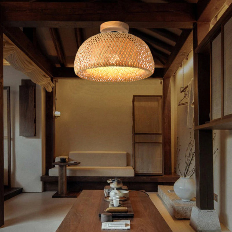 Small Handmade Bamboo Pendant Shade