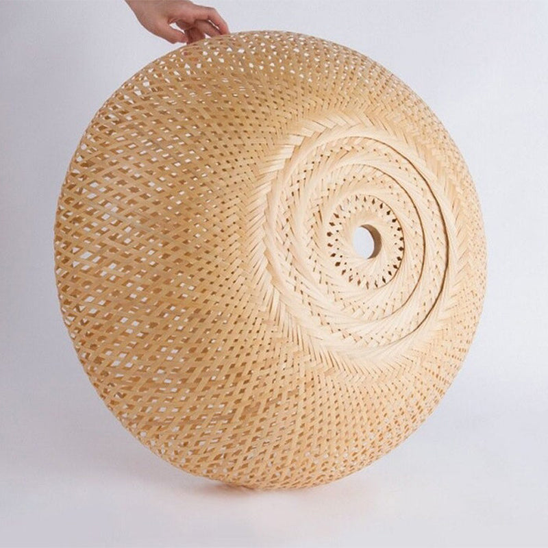 Hand-Woven Bamboo Dome Pendant Light