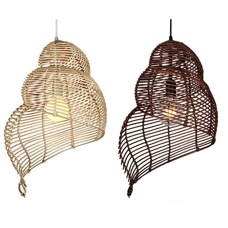 Conch Wicker Handmade Rattan Lamp