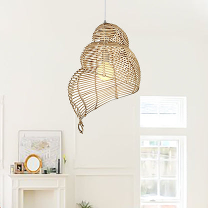 Conch Wicker Handmade Rattan Lamp