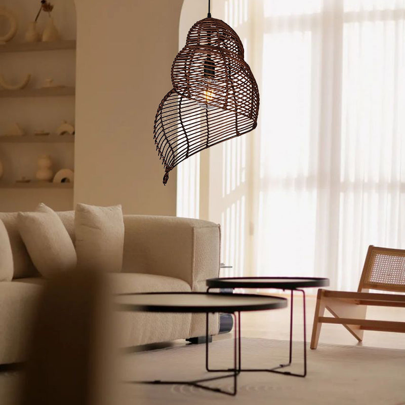 Conch Wicker Handmade Rattan Lamp