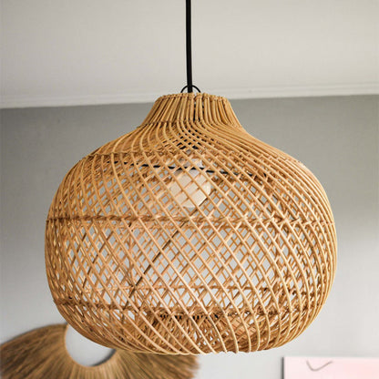 Handmade Rattan Wicker Pendant Shade