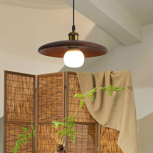 Nordic Wood Pendant Light Retro Lamp Creative Solid Wood chandelier-[Modern pendant lighting for bedroom and living space]-Demolights UK