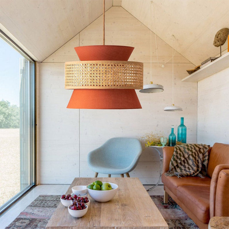 Hand-Woven Bamboo LED Pendant Light