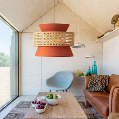 Hand-Woven Bamboo LED Pendant Light
