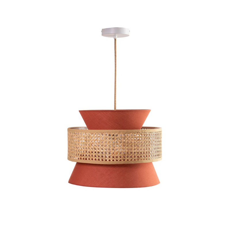 Hand-Woven Bamboo LED Pendant Light