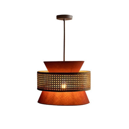 Hand-Woven Bamboo LED Pendant Light