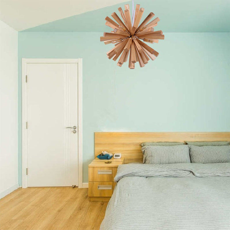 Solid Wood Starburst Chandelier