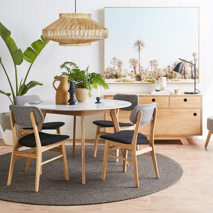 Rattan Woven Flush Mount Ceiling Light