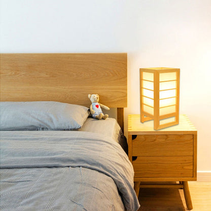 Small Wooden Japanese Desk Light