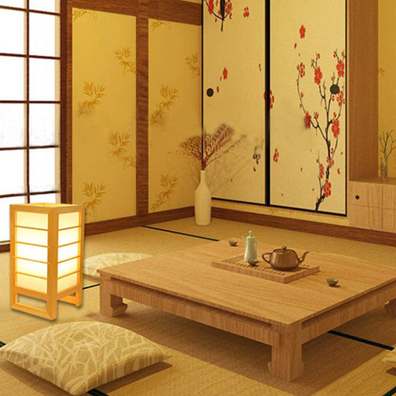 Small Wooden Japanese Desk Light