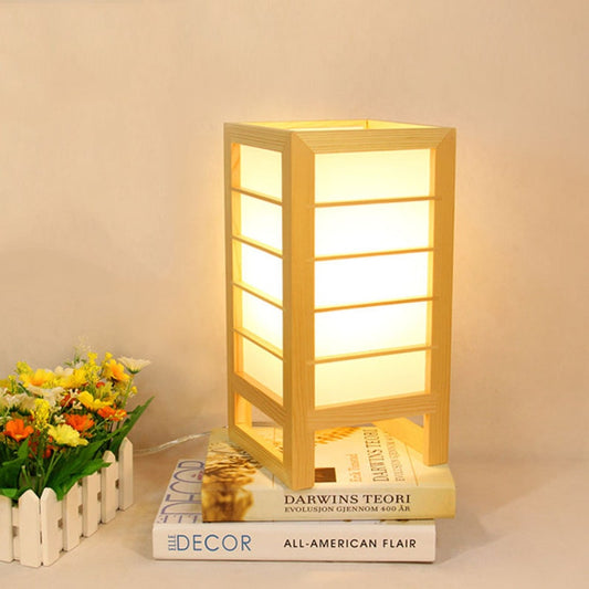 Small Wooden Japanese Desk Light