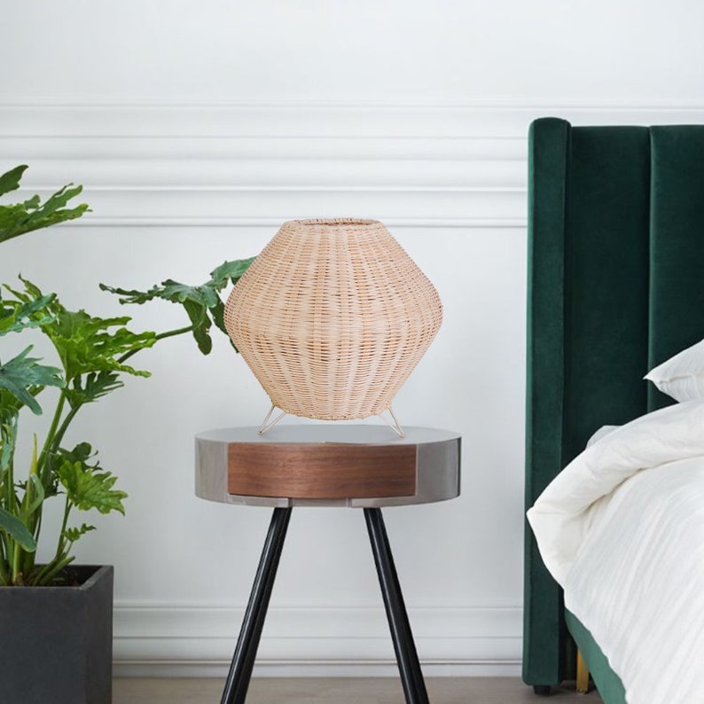 Handmade Rattan Reading Table Lamp