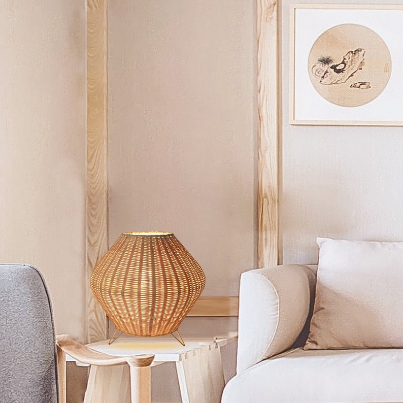 Handmade Rattan Reading Table Lamp