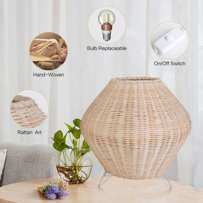 Handmade Rattan Reading Table Lamp