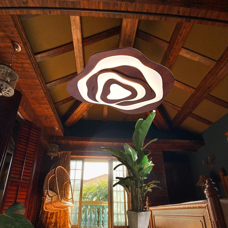 Ultra-Thin Wood LED Ceiling Light