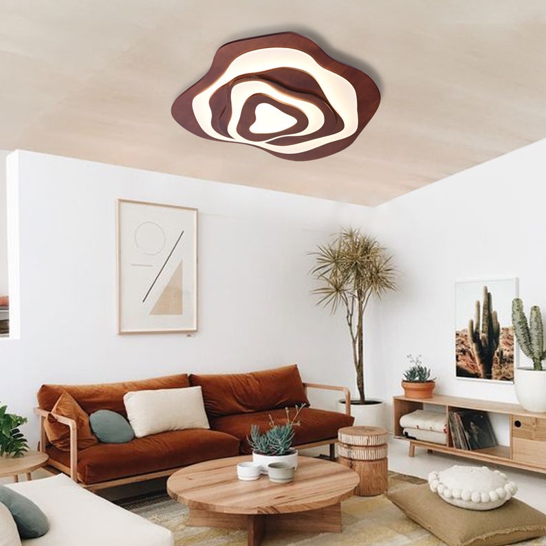 Ultra-Thin Wood LED Ceiling Light