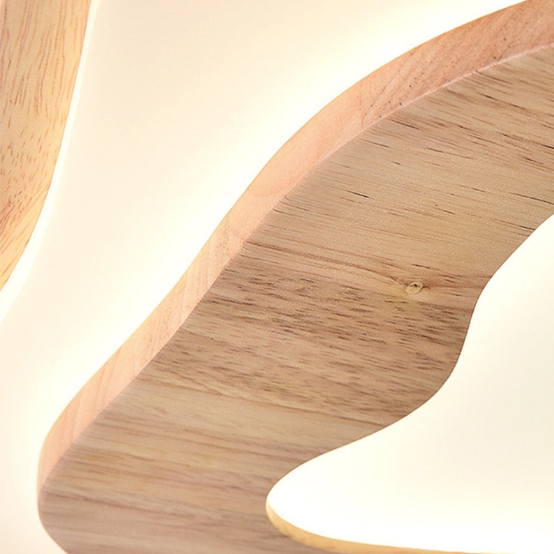 Ultra-Thin Wood LED Ceiling Light