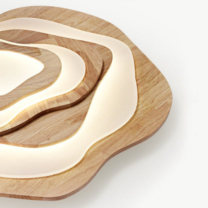 Ultra-Thin Wood LED Ceiling Light