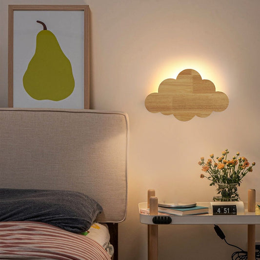 Cloud Wood Wall Light Vintage Wood Sconces Light Decor Lights-[Modern pendant lighting for bedroom and living space]-Demolights UK