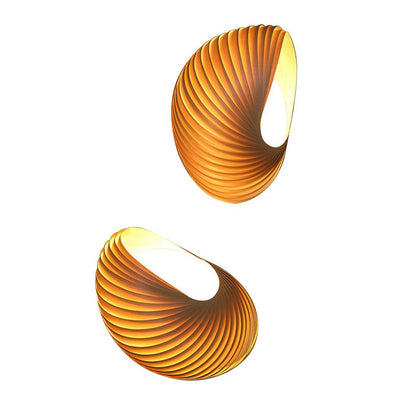 Shell Form Wood Wall Sconce