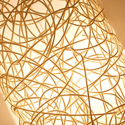 Rattan Boho Wall Sconce