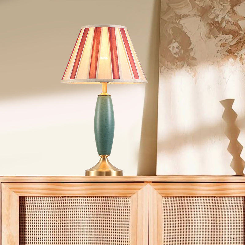 Brass and Ceramic Table and Floor Lamp