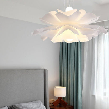 White Flower Petal Pendant Light, 60cm