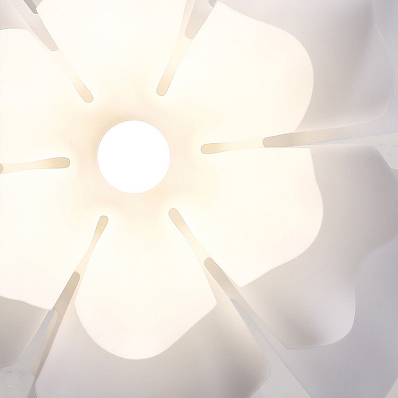 White Flower Petal Pendant Light, 60cm