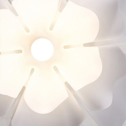 White Flower Petal Pendant Light, 60cm