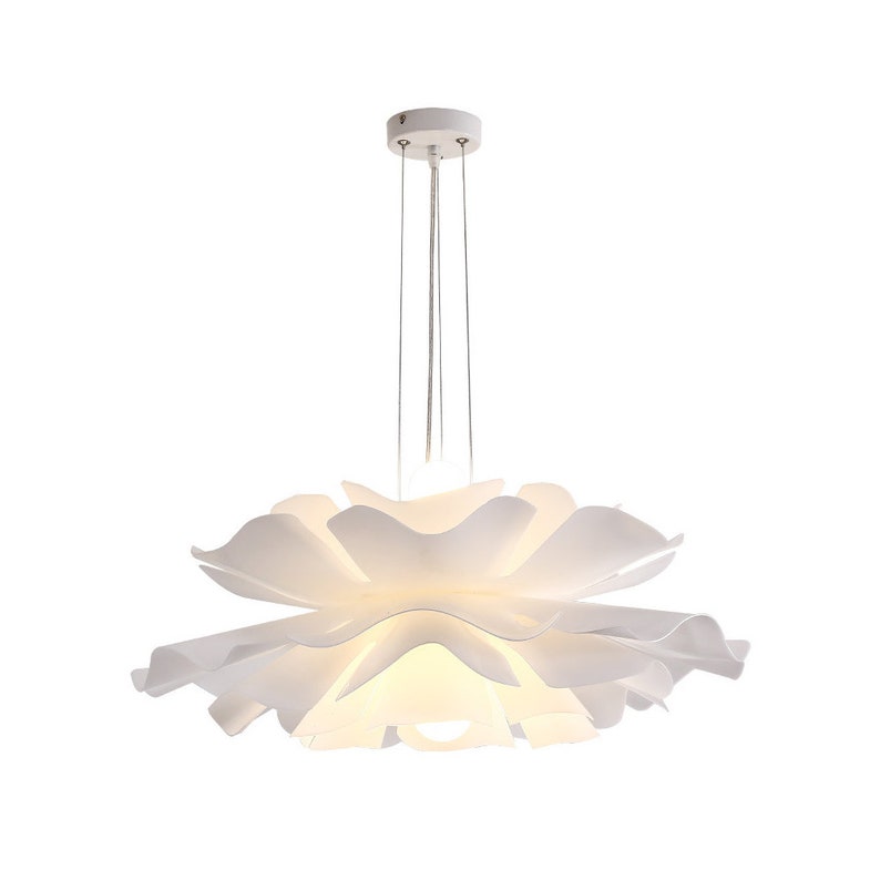 White Flower Petal Pendant Light, 60cm