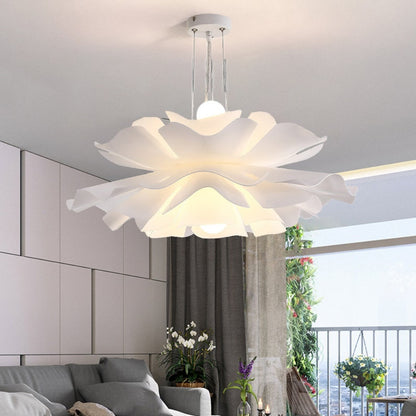 White Flower Petal Pendant Light, 60cm