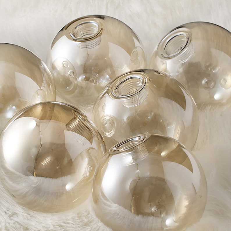 Brass Sputnik Glass Globe Flush Mount
