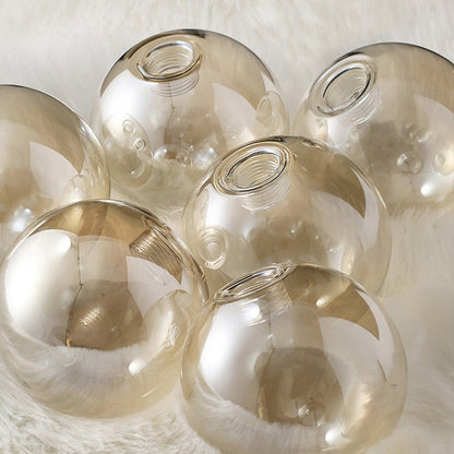 Brass Sputnik Glass Globe Flush Mount