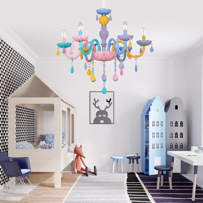 Macaron Crystal Candle Chandelier
