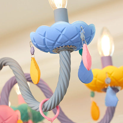 Macaron Crystal Candle Chandelier