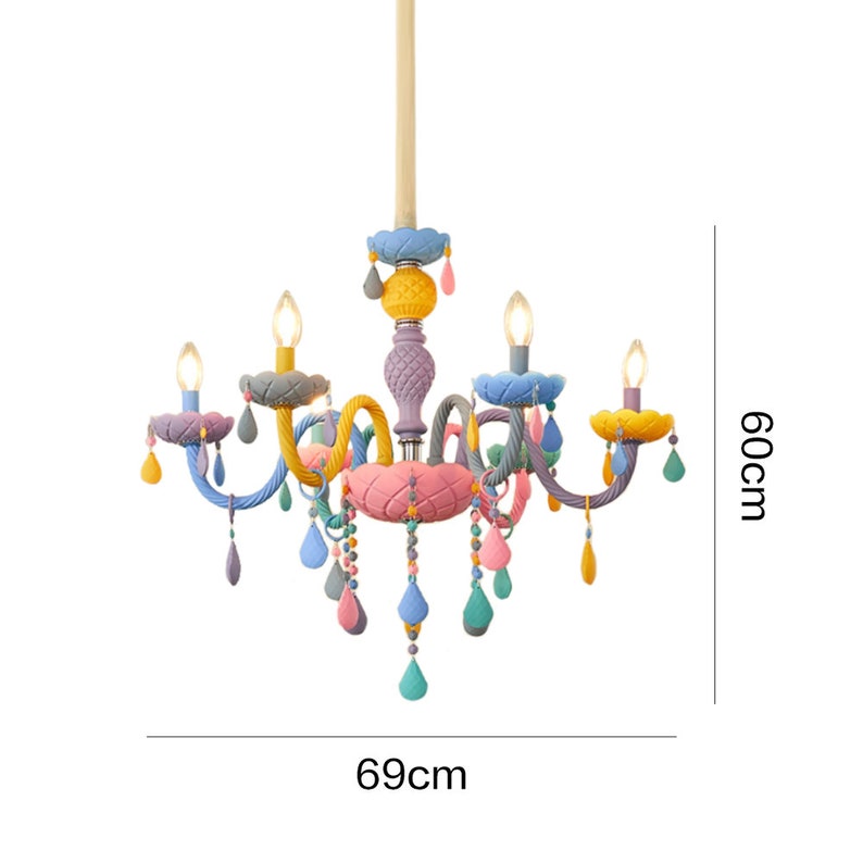 Macaron Crystal Candle Chandelier
